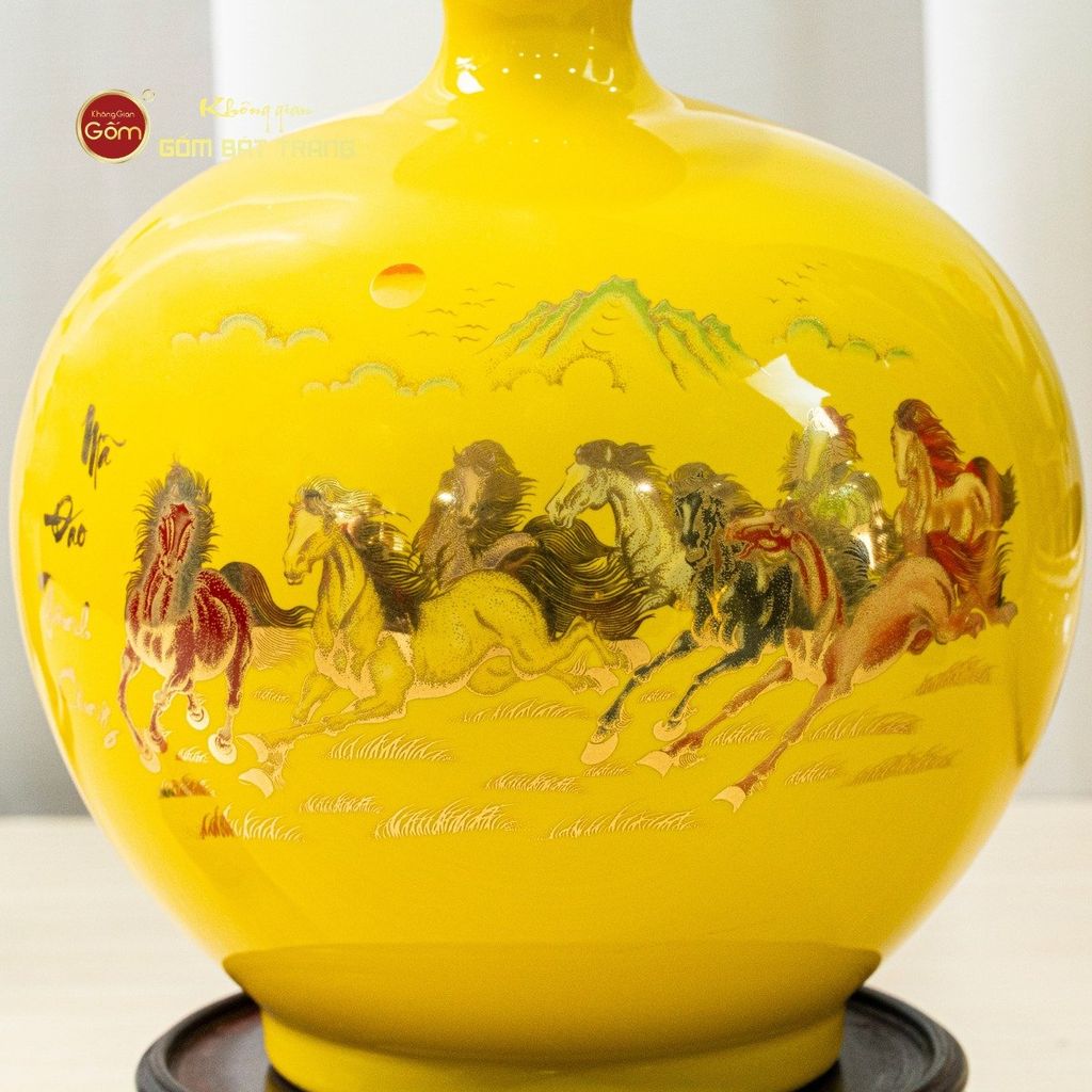 Quả Hút Lộc Men Màu Vẽ Vàng Màu Mã Đáo Thành Công