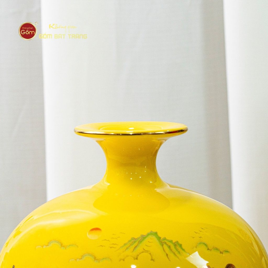 Quả Hút Lộc Men Màu Vẽ Vàng Màu Mã Đáo Thành Công