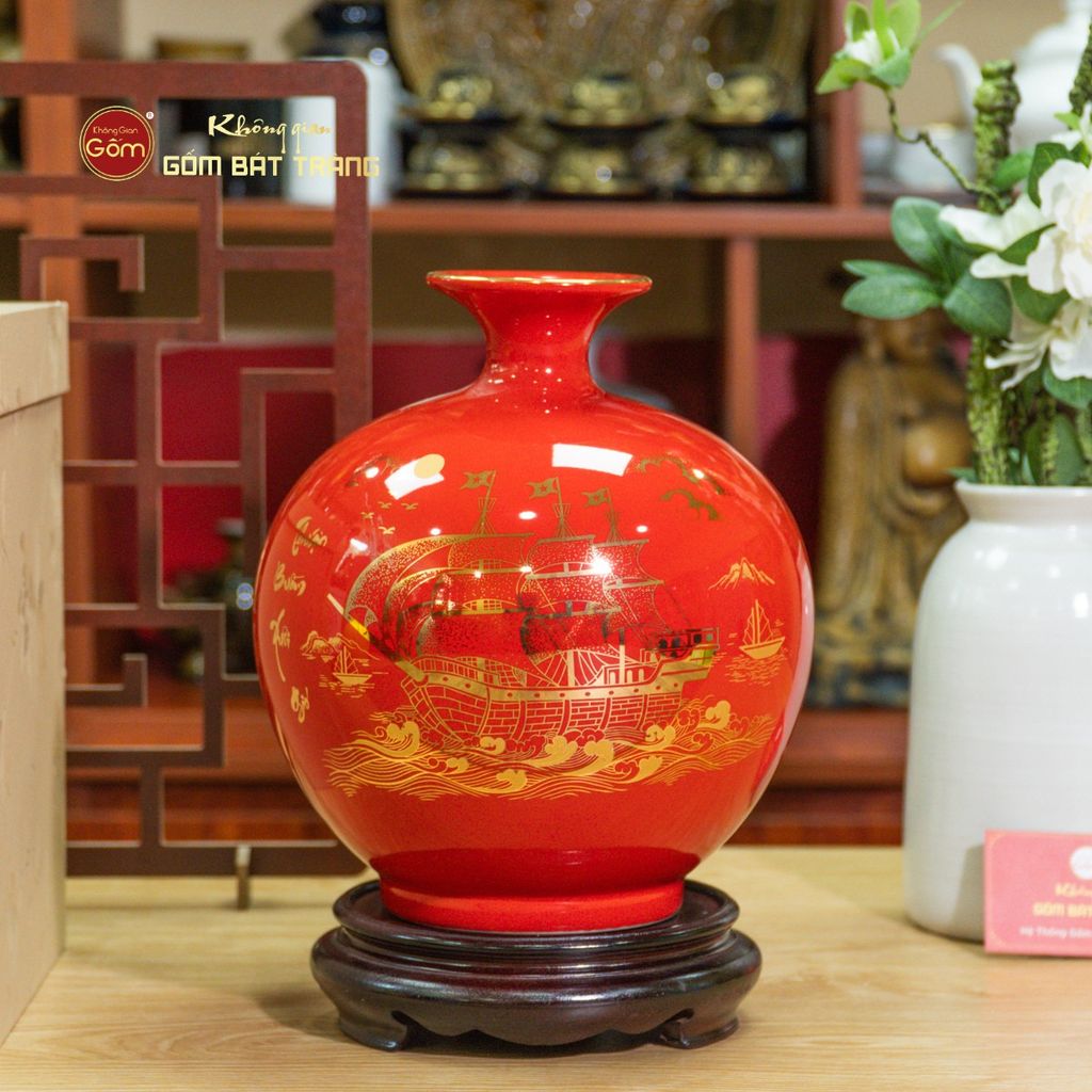 Quả Hút Lộc Men Màu Vẽ Vàng Thuận Buồm Xuôi Gió