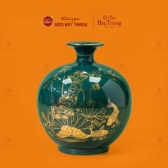 Quả Hút Lộc Men Màu Vẽ Vàng Bảo Liên Bình An