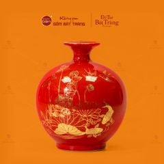 Quả Hút Lộc Men Màu Vẽ Vàng Bảo Liên Bình An