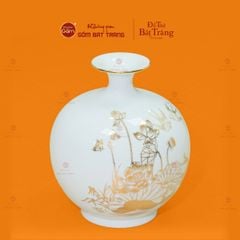 Quả Hút Lộc Men Màu Vẽ Vàng Bảo Liên Bình An