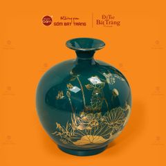 Quả Hút Lộc Men Màu Vẽ Vàng Bảo Liên Bình An