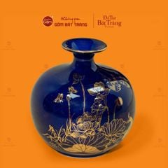 Quả Hút Lộc Men Màu Vẽ Vàng Bảo Liên Bình An
