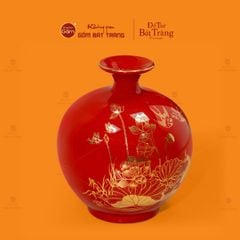 Quả Hút Lộc Men Màu Vẽ Vàng Bảo Liên Bình An