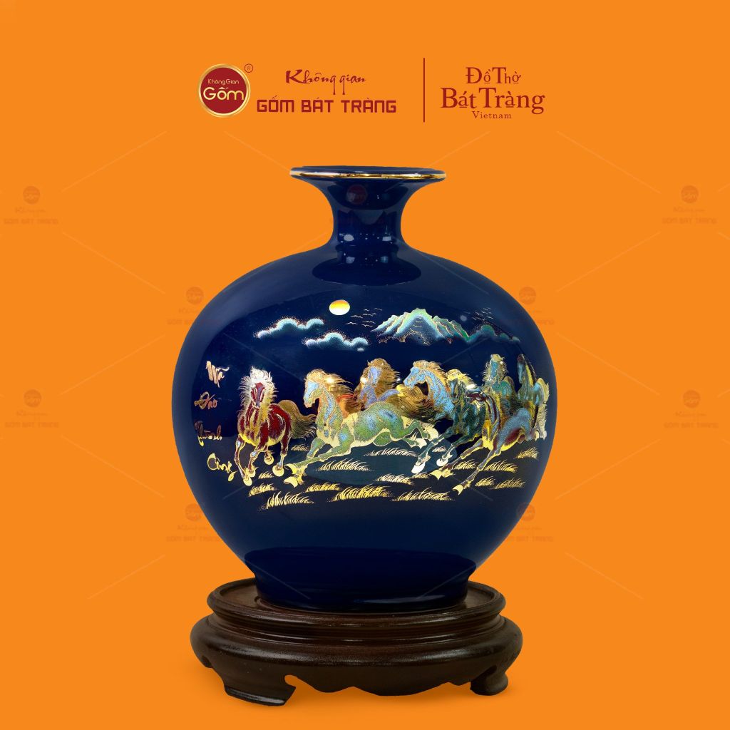 Quả Hút Lộc Men Màu Vẽ Vàng Màu Mã Đáo Thành Công