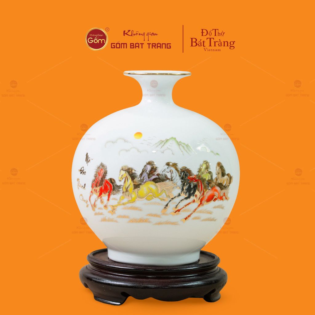 Quả Hút Lộc Men Màu Vẽ Vàng Màu Mã Đáo Thành Công