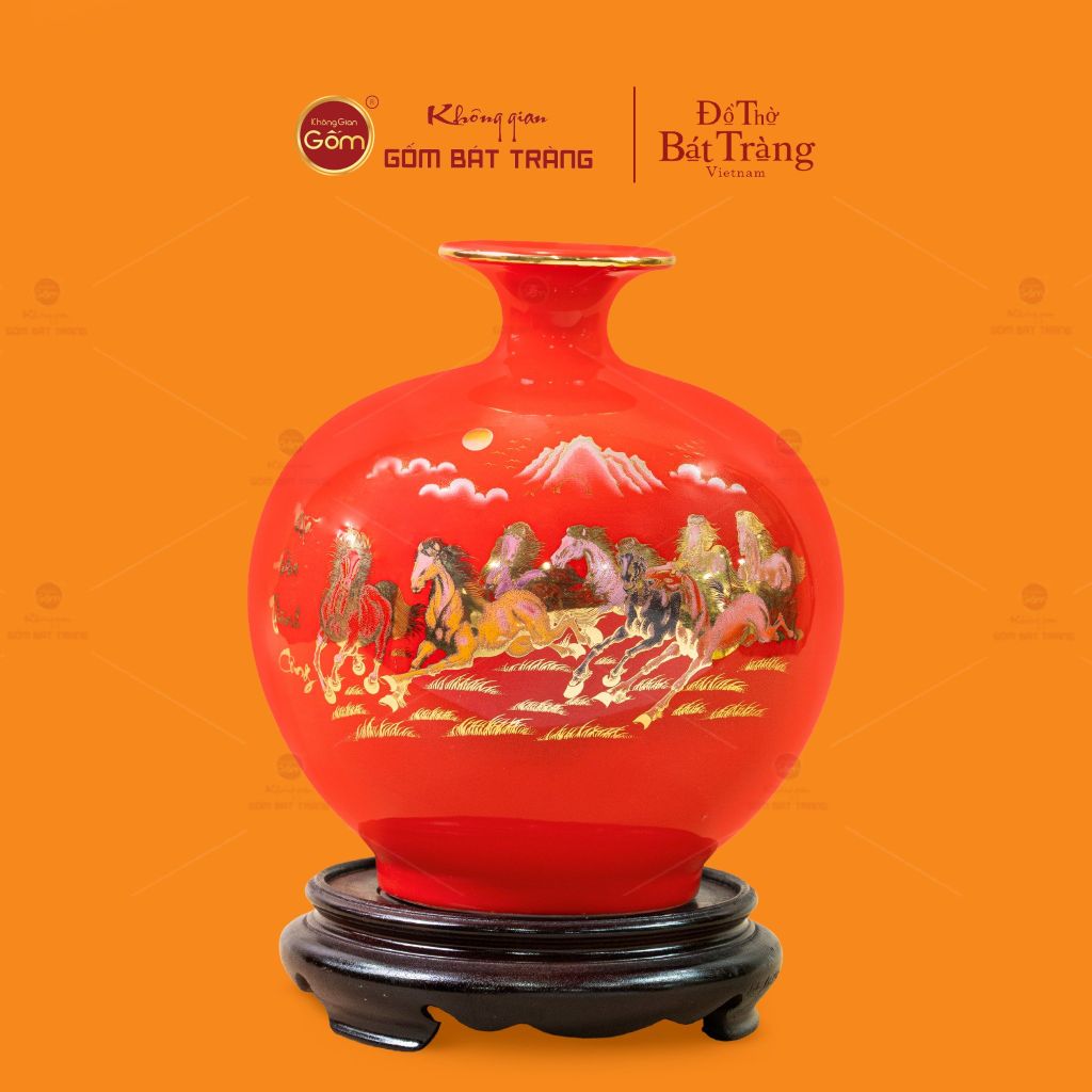 Quả Hút Lộc Men Màu Vẽ Vàng Màu Mã Đáo Thành Công