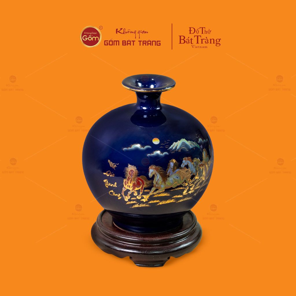 Quả Hút Lộc Men Màu Vẽ Vàng Màu Mã Đáo Thành Công