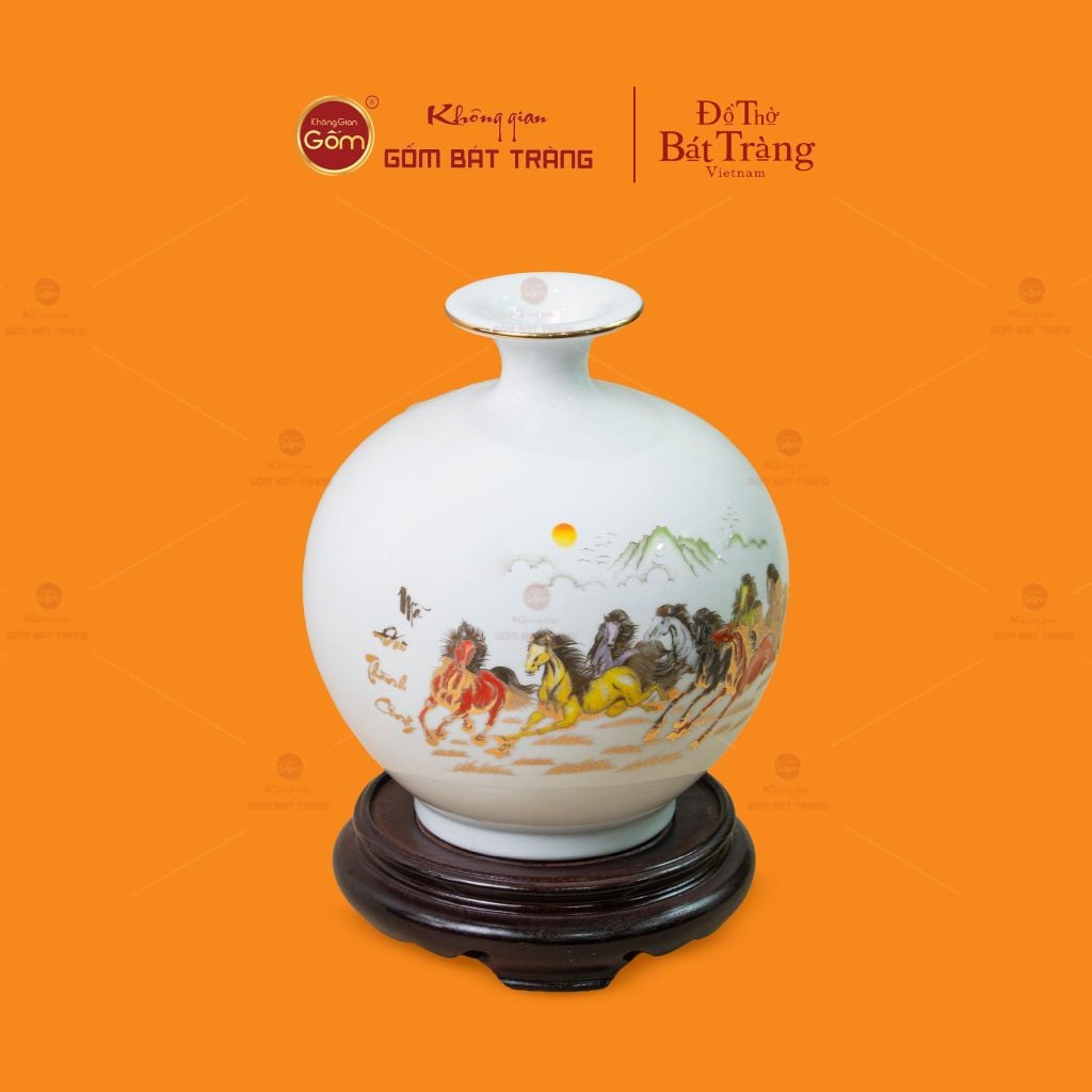 Quả Hút Lộc Men Màu Vẽ Vàng Màu Mã Đáo Thành Công