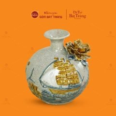 Quả Hút Lộc Men Rạn Đắp Nổi Thuận Buồm Xuôi Gió