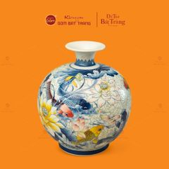 Quả Hút Lộc Niên Niên Hữu Dư Gấm Ngọc Chạm Nổi