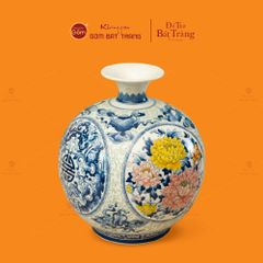 Quả Hút Lộc Song Thọ Mẫu Đơn Phú Quý Tứ Thời Lam Huế Gấm Ngọc