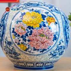 Quả Hút Lộc Song Thọ Mẫu Đơn Phú Quý Tứ Thời Lam Huế Gấm Ngọc