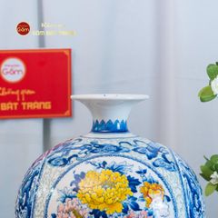 Quả Hút Lộc Song Thọ Mẫu Đơn Phú Quý Tứ Thời Lam Huế Gấm Ngọc