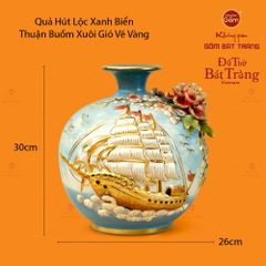 Quả Hút Lộc Xanh Vẽ Vàng Biển Thuận Buồm Xuôi Gió