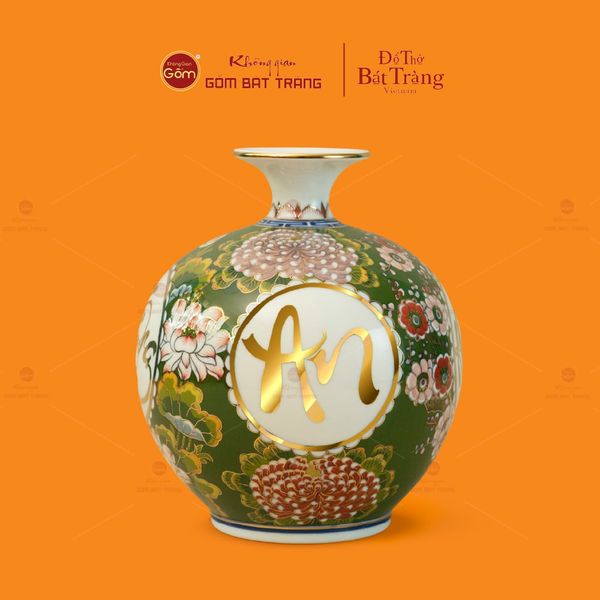 Quả Hút Lộc Xanh Vẽ Vàng Ngọc An Khang Thịnh Vượng Tứ Hoa Phú Quý
