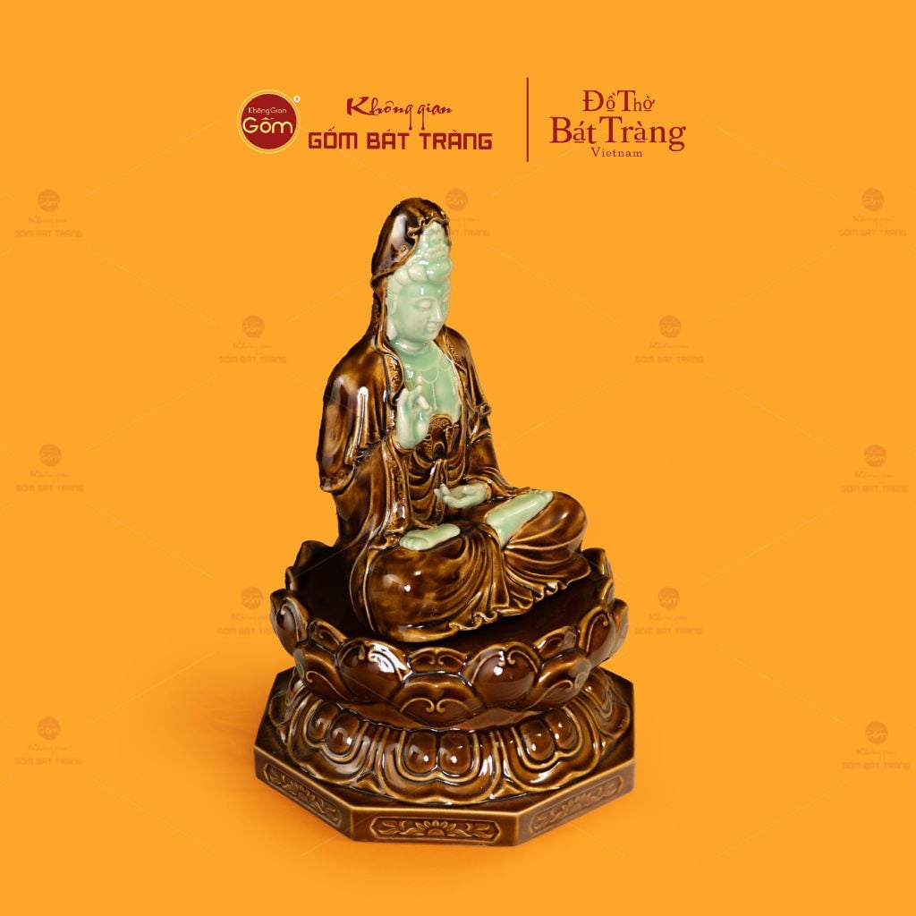 Bộ Tượng Sa Bà Tam Thánh Ngồi Có Đế