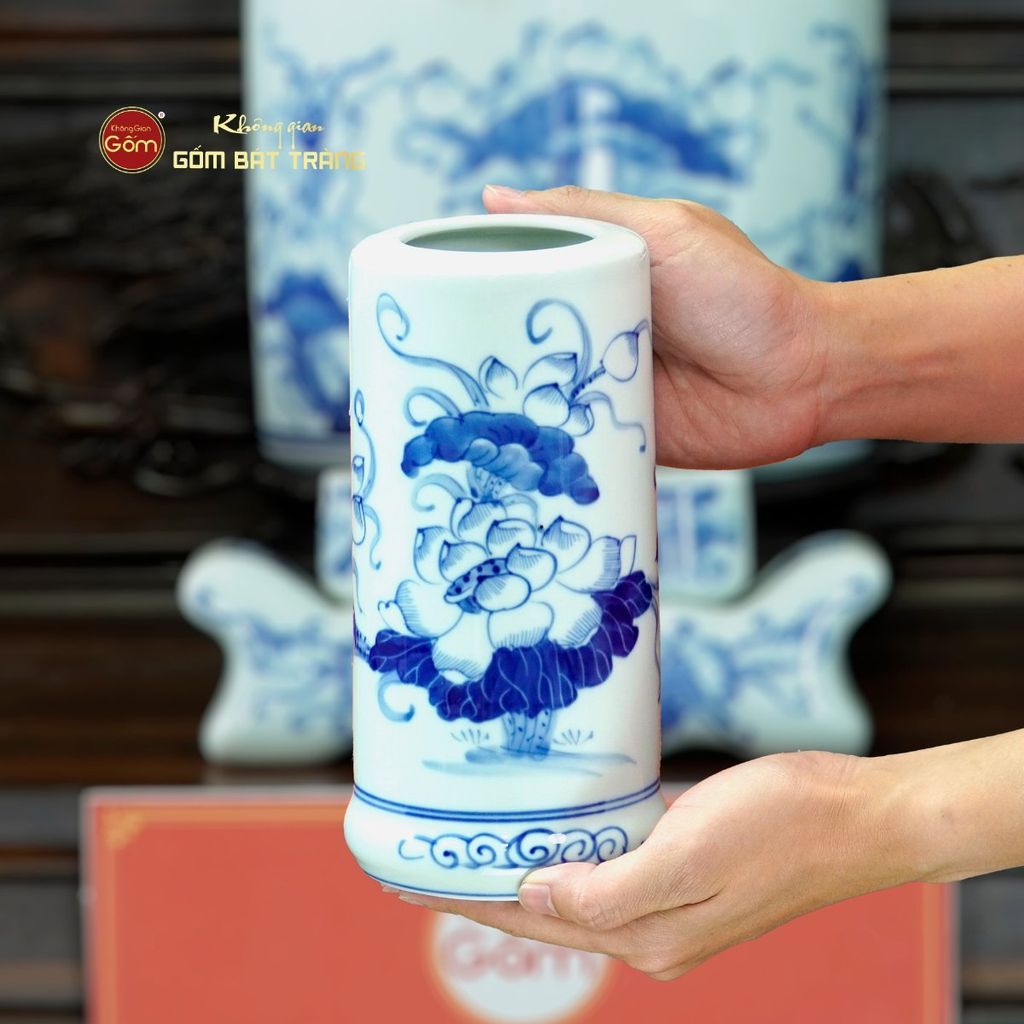 Bộ Đồ Thờ Phật (Cơ Bản 11 Món) Men Lam