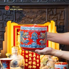 Bộ Đồ Thờ Thần Tài Thổ Địa (Cao Cấp 11 Món) Men Đỏ