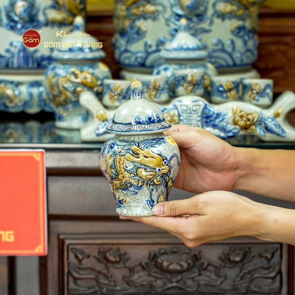 Bộ Đồ Thờ Gia Tiên (Hào Gia 30 Món) Men Rạn