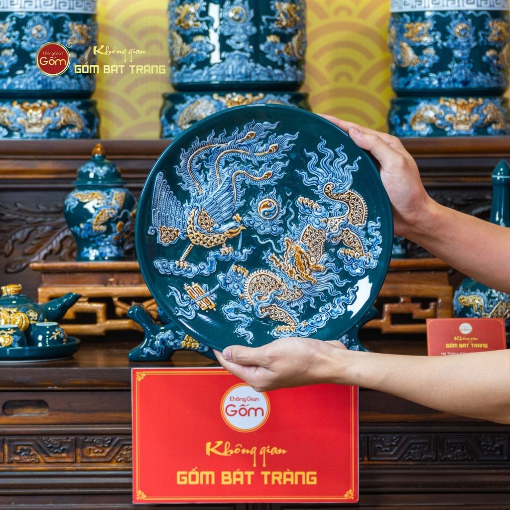 Bộ Đồ Thờ Gia Tiên (Cơ Bản 15 Món) Men Lục