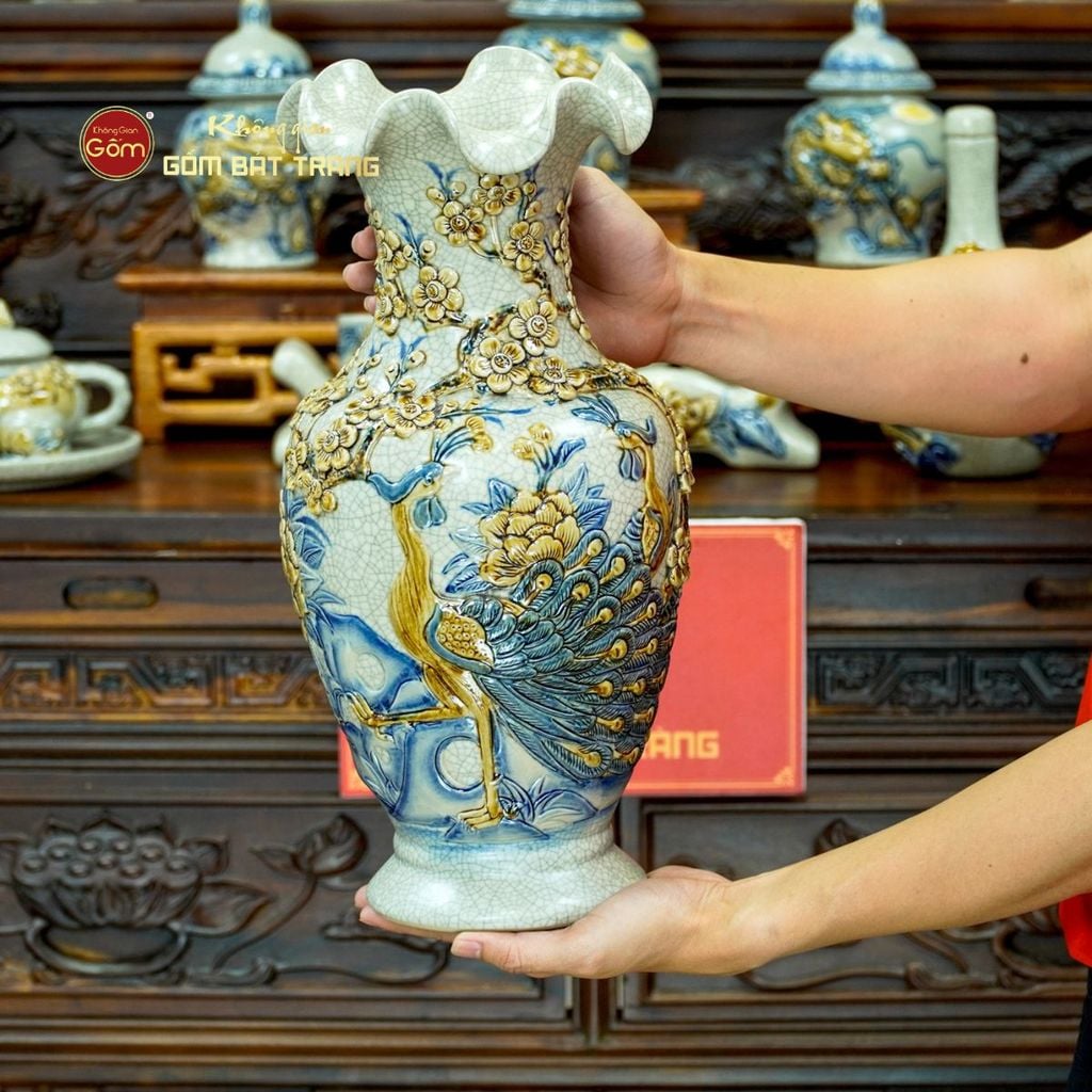 Bộ Đồ Thờ Gia Tiên (Cơ Bản 15 Món) Men Rạn