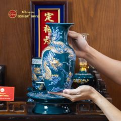 Bộ Đồ Thờ Ông Táo (Cơ Bản 6 Món) Men Lục