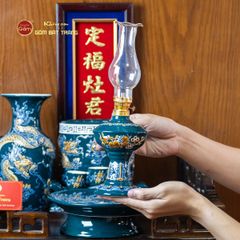 Bộ Đồ Thờ Ông Táo (Cơ Bản 6 Món) Men Lục