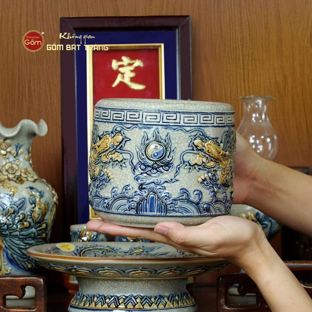 Bộ Đồ Thờ Ông Táo (Cơ Bản 6 Món) Men Rạn