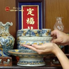 Bộ Đồ Thờ Ông Táo (Cơ Bản 6 Món) Men Rạn