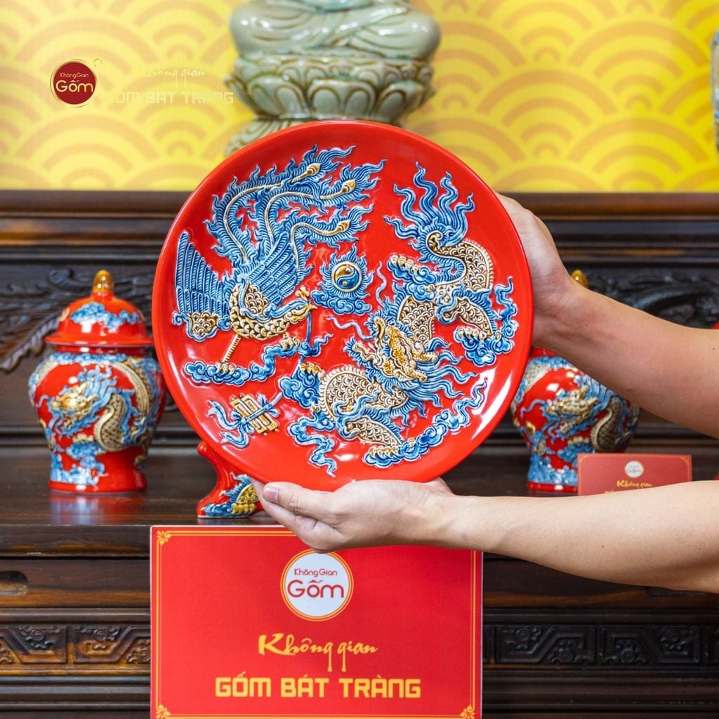 Bộ Đồ Thờ Phật (Cơ Bản 10 Món) Men Đỏ