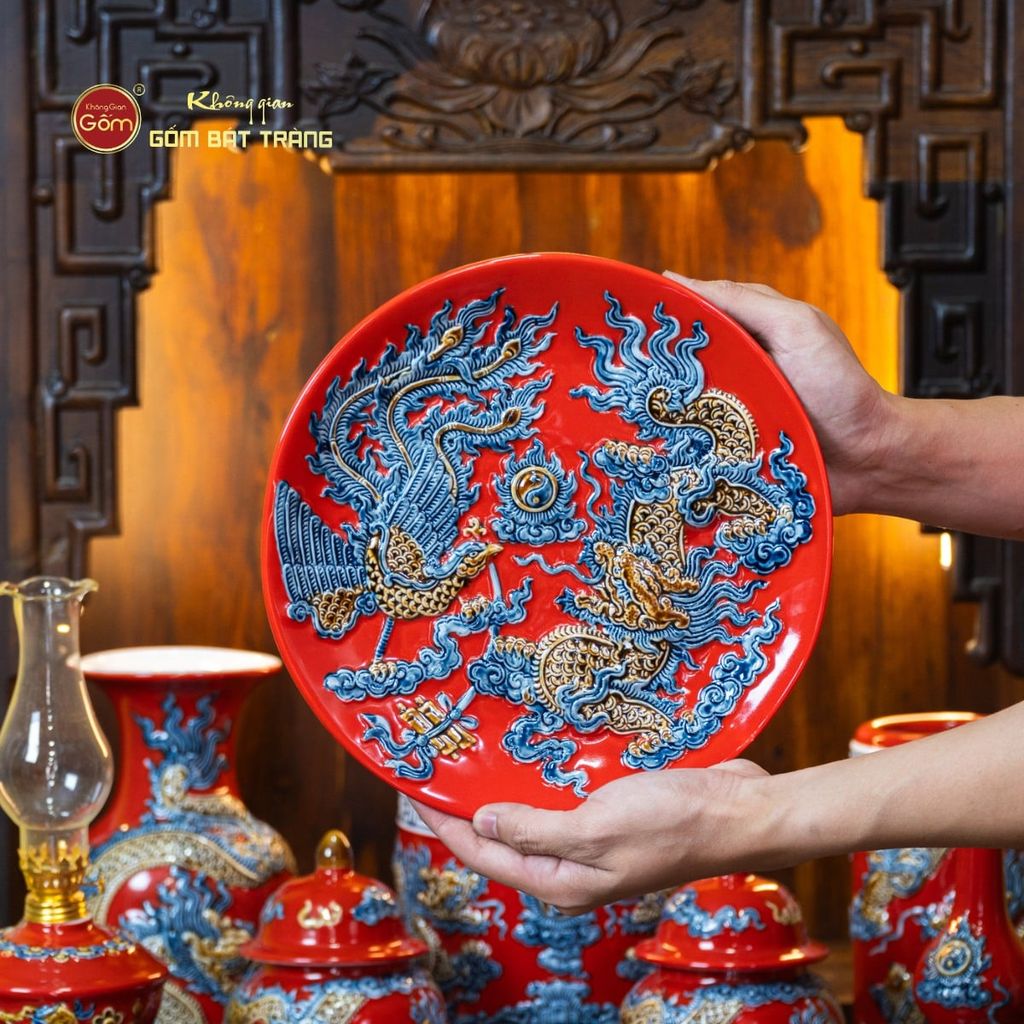 Bộ Đồ Thờ Thần Tài Thổ Địa (Cơ Bản 9 Món) Men Đỏ