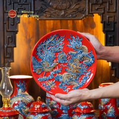 Bộ Đồ Thờ Thần Tài Thổ Địa (Cơ Bản 9 Món) Men Đỏ