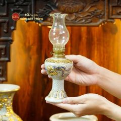 Bộ Đồ Thờ Thần Tài Thổ Địa (Cơ Bản 9 Món) Men Rạn Vẽ Vàng