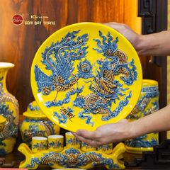 Bộ Đồ Thờ Thần Tài Thổ Địa (Cơ Bản 9 Món) Men Vàng