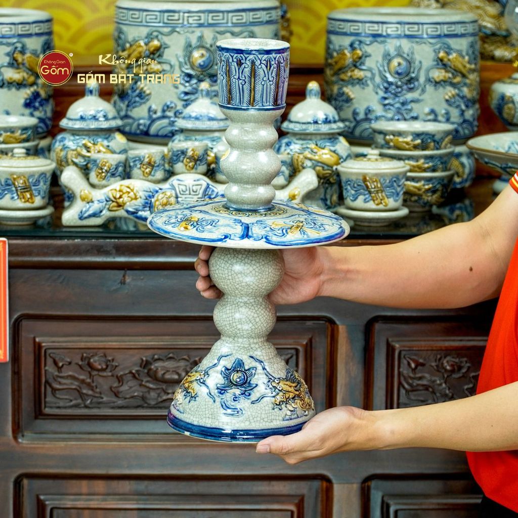 Bộ Đồ Thờ Gia Tiên (Hào Gia 30 Món) Men Rạn