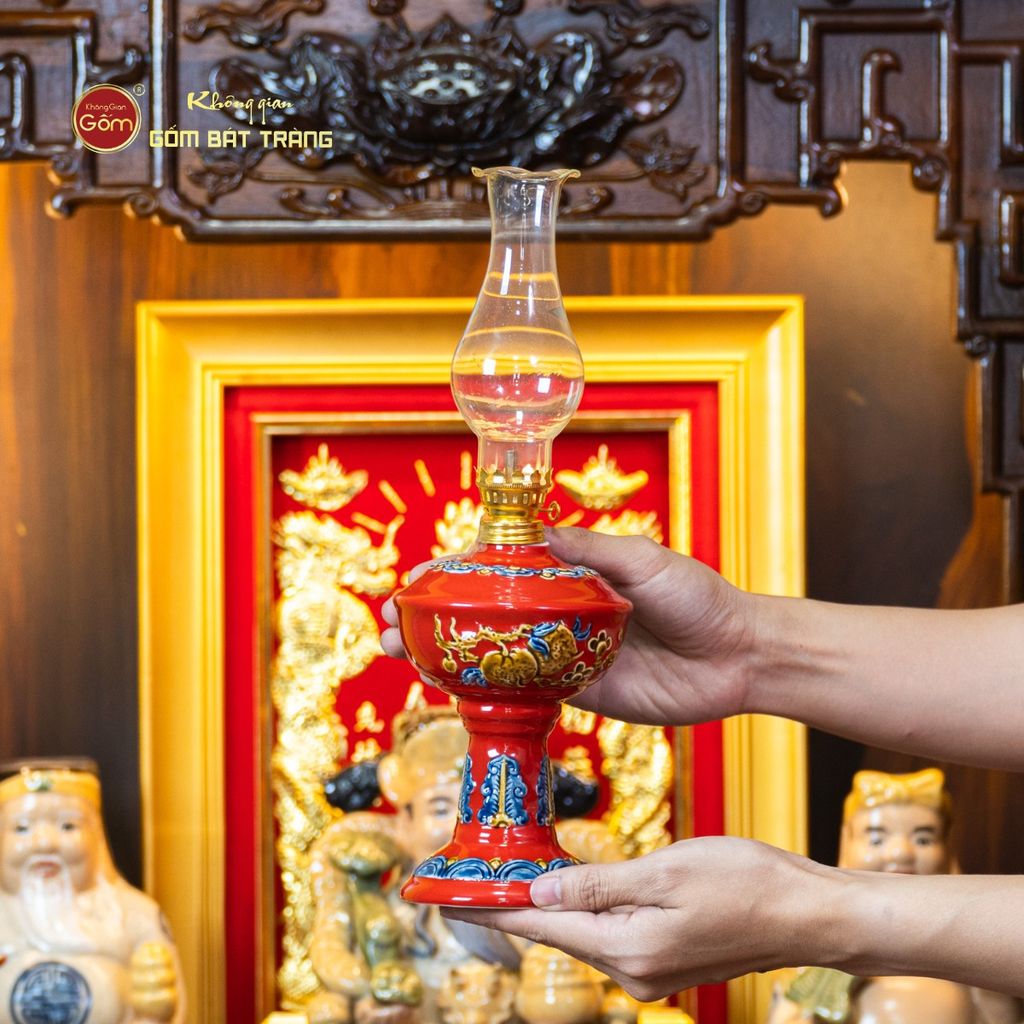 Bộ Đồ Thờ Thần Tài Thổ Địa (Hào Gia 14 Món) Men Đỏ