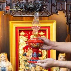 Bộ Đồ Thờ Thần Tài Thổ Địa (Hào Gia 14 Món) Men Đỏ