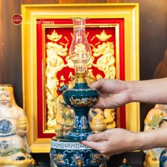 Bộ Đồ Thờ Thần Tài Thổ Địa (Hào Gia 14 Món) Men Lục