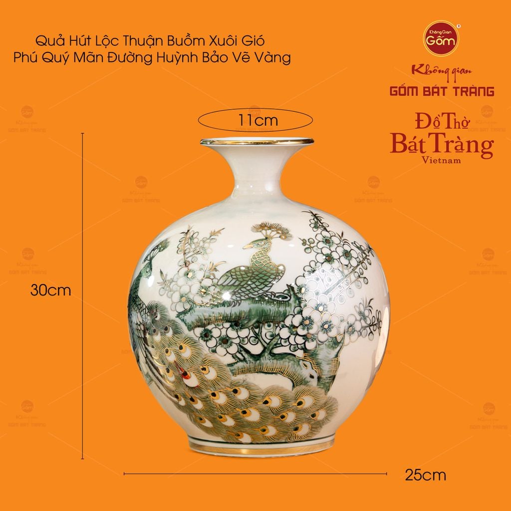 Bình Hút Lộc Thuận Buồm Xuôi Gió Phú Quý Mãn Đường Huỳnh Bảo Vẽ Vàng