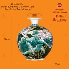 Bình Hút Lộc Thuận Buồm Xuôi Gió Thanh Liên Bình An Lục Bảo Vẽ Vàng