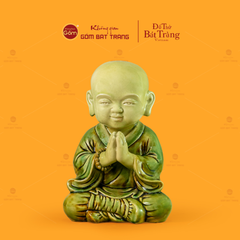 Tượng Chú Tiểu Men Xanh Ngọc