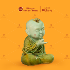 Tượng Chú Tiểu Men Xanh Ngọc