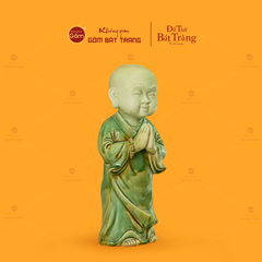 Tượng Chú Tiểu Men Xanh Ngọc