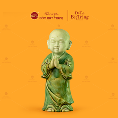 Tượng Chú Tiểu Men Xanh Ngọc