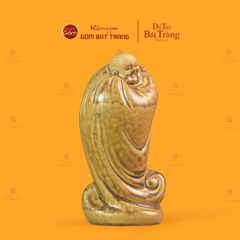 Tượng Di Lặc Men Vàng Nâu Ngũ Phúc