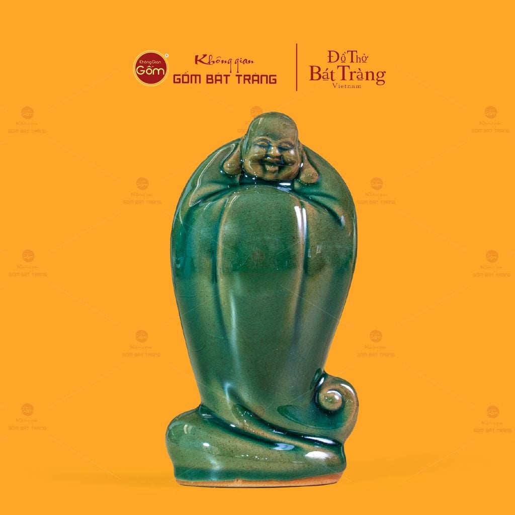 Tượng Di Lặc Men Xanh Ngọc Ngũ Phúc