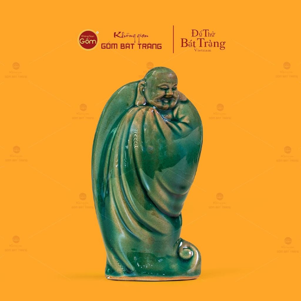 Tượng Di Lặc Men Xanh Ngọc Ngũ Phúc
