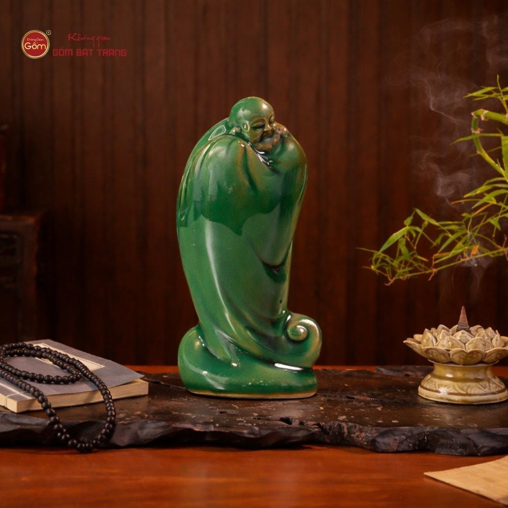 Tượng Di Lặc Men Xanh Ngọc Ngũ Phúc